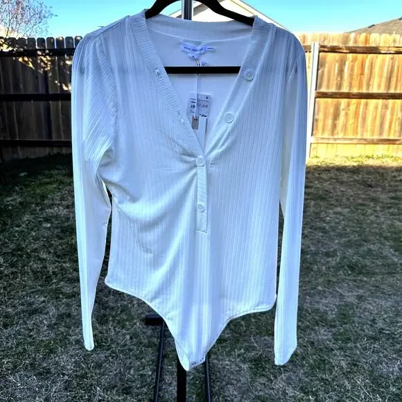 Good American Ribbed White Body Suit XL - Picture 1 of 4